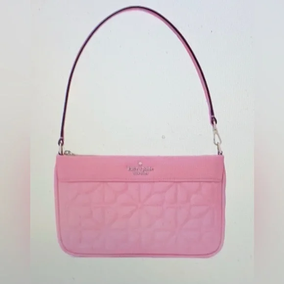Kate Spade Coral Quilted Clutch. Sold - Picture 3 of 5